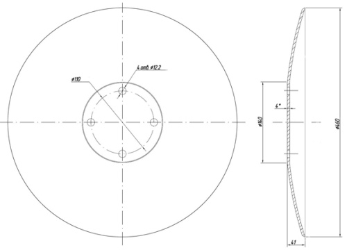 AMAZON /ВА-01.451 (460мм*4мм) ступиця 110