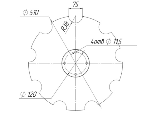 AMAZONE CATROS /ВА-01.633/ (510мм*6мм)